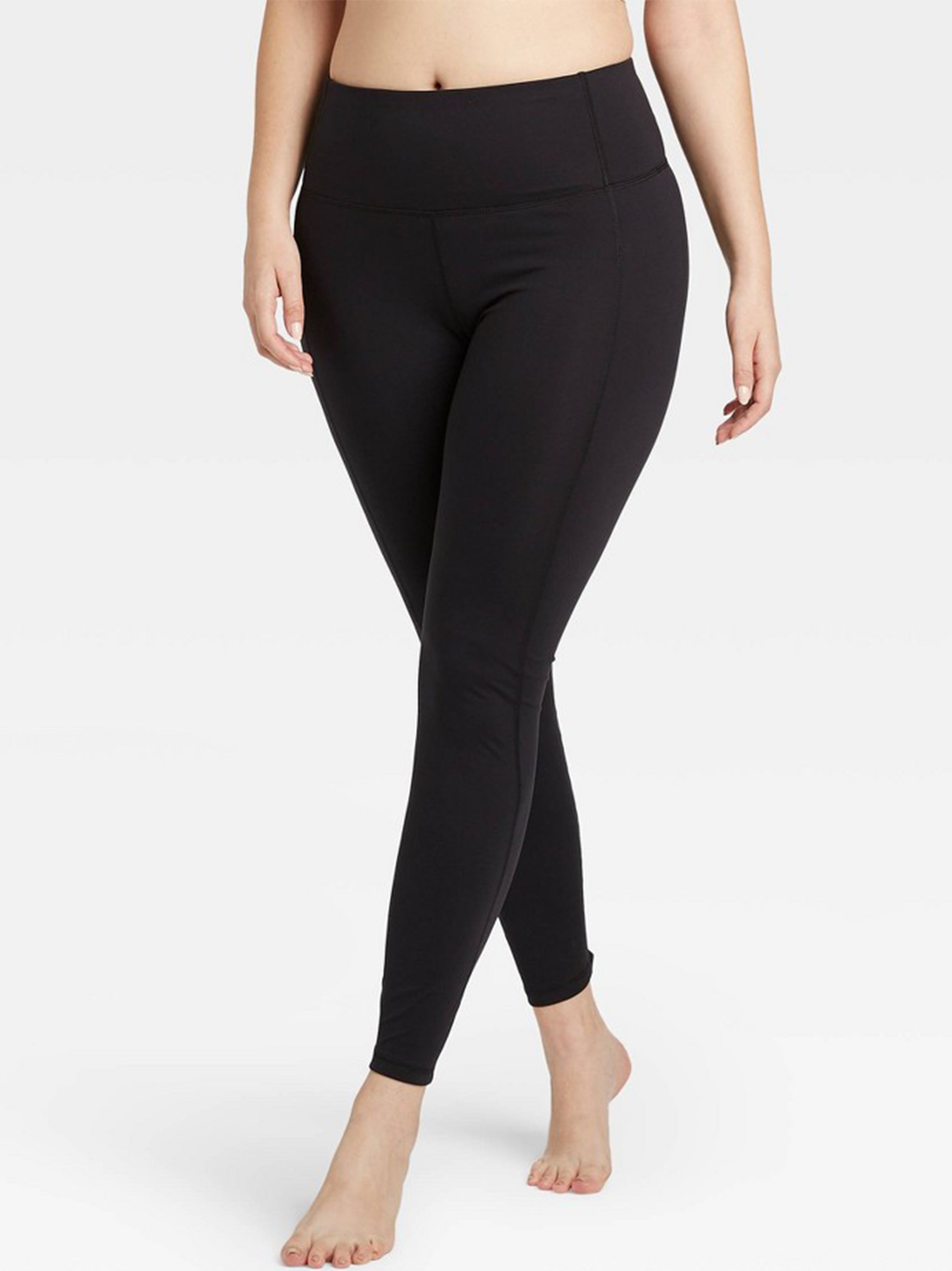 Women s Plain Solid Leggings Black All Brands Factory Outlet