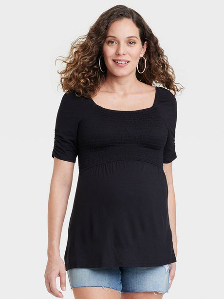 Image for Women's Smocked Top,Black