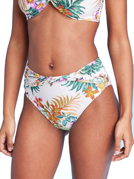 Image for Women's Twist-Front Floral Printed Bikini Bottom,Multi