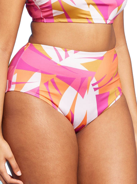 Image for Women's Abstract Print High Waist Bikini Bottom,Multi