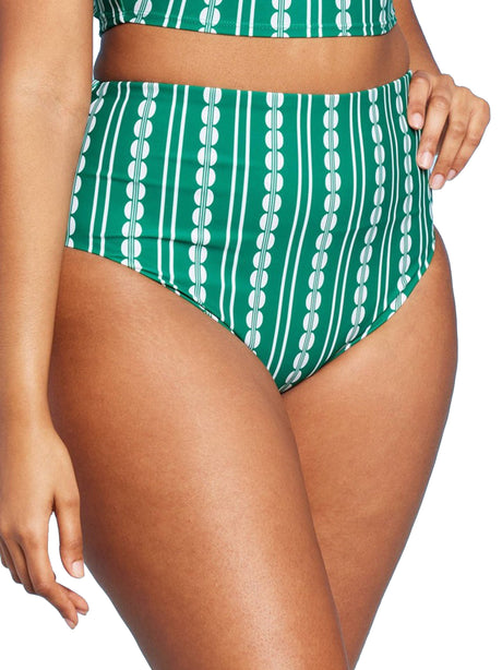Image for Women's Graphic Printed Bikini Bottom,Green