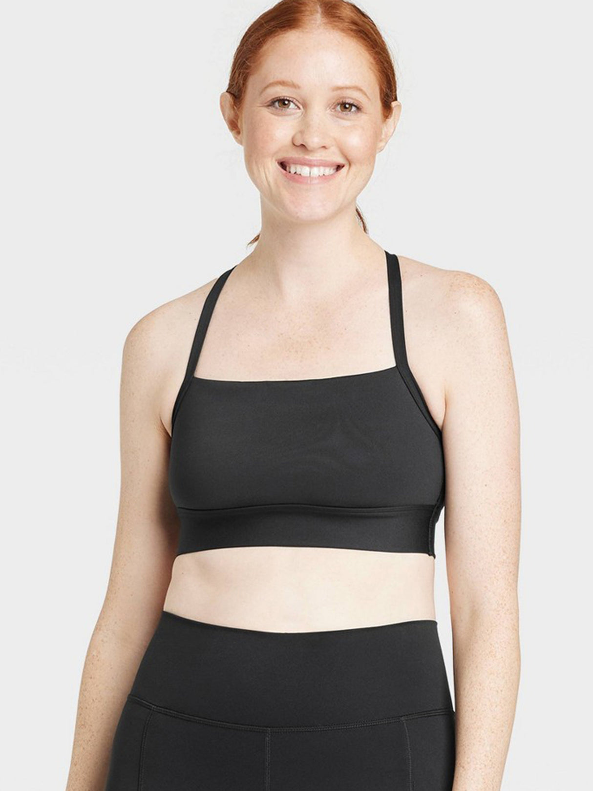 Image for Women's Plain Solid Sport Bra,Black