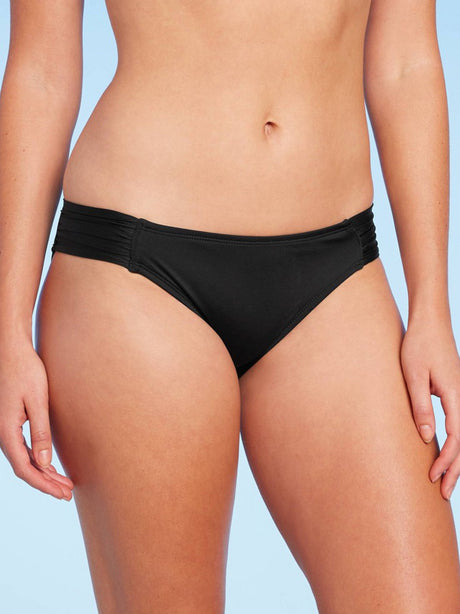 Image for Women's Plain Solid Bikini Bottom,Black