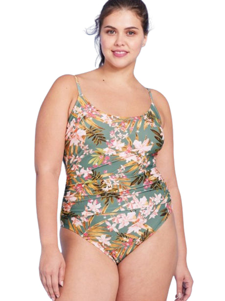 Image for Women's Floral Printed Open Back One Piece Swimsuit,Multi