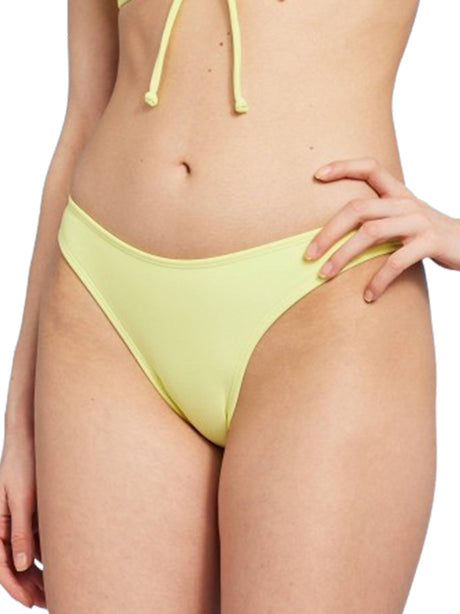 Image for Women's Plain Solid Bikini Bottom,Yellow