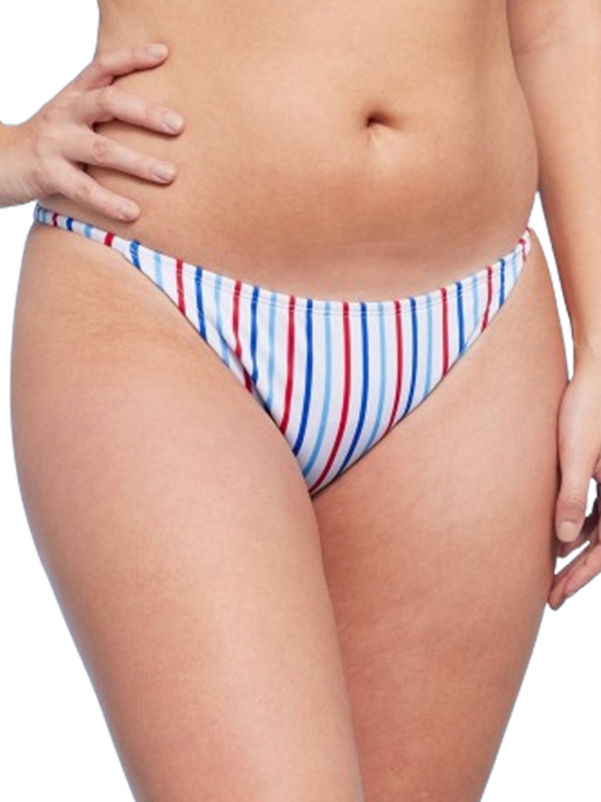 Image for Women's Striped Low Rise Bikini Bottom,Multi