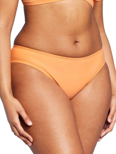 Image for Women's Plain Solid Bikini Bottom,Orange