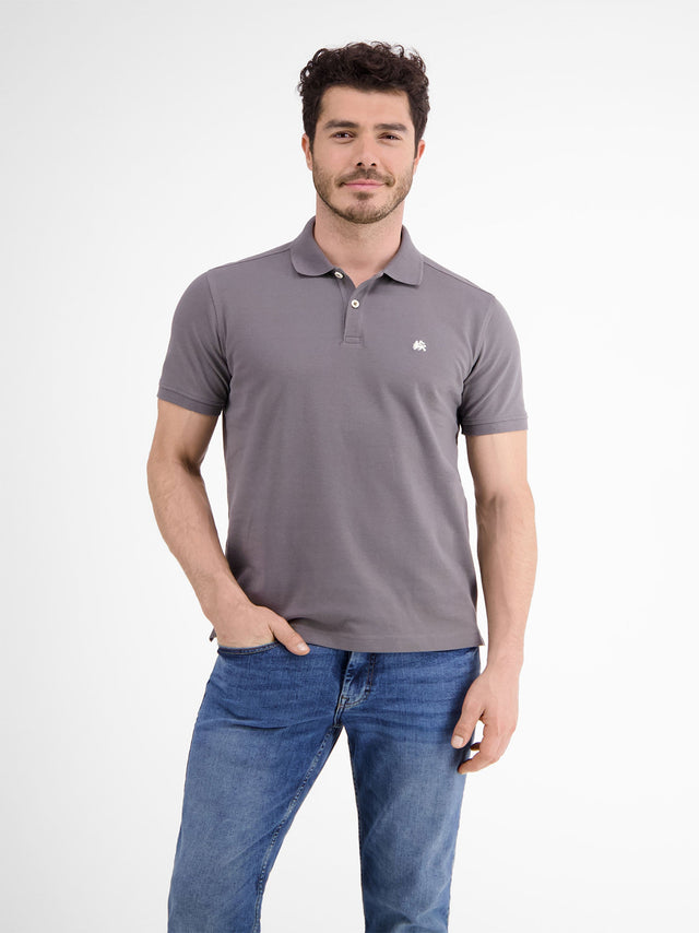 Image for Men's Brand Logo Embroidered Polo Shirt,Dark Grey