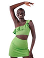 Image for Women's Plain Solid Tankini Top,Green