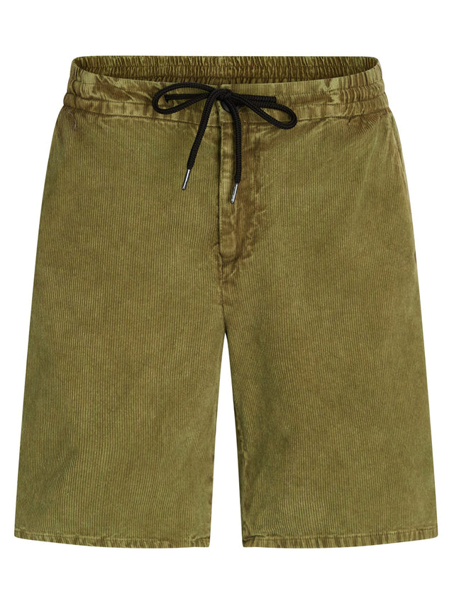 Image for Men's Ribbed Velvet Short,Olive Green