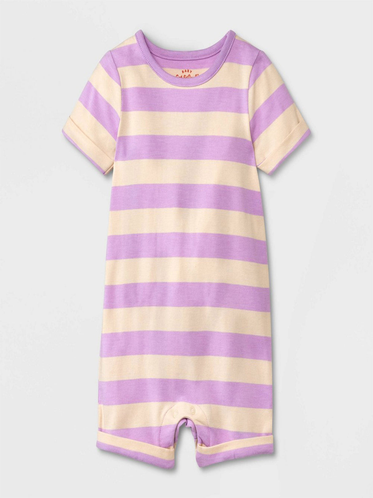 Image for Kids Girl Striped Romper,Light Purple