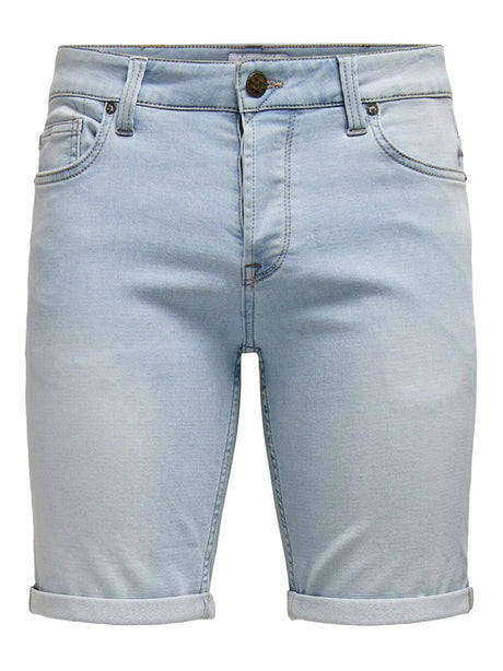 Image for Men's Washed Denim Short,Light Blue