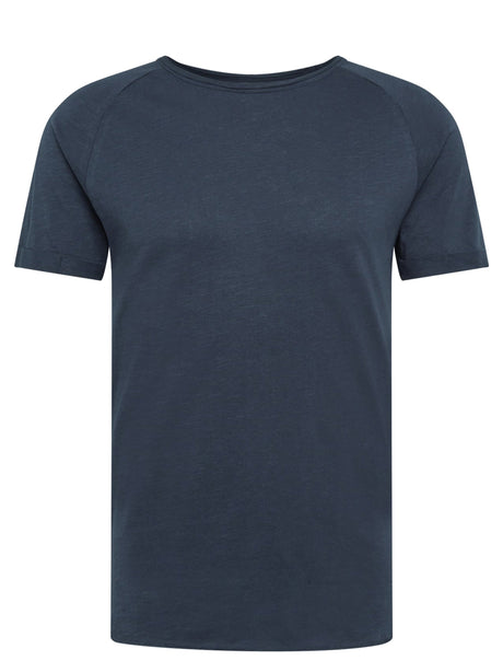 Image for Men's Textured T-Shirt,Navy Blue