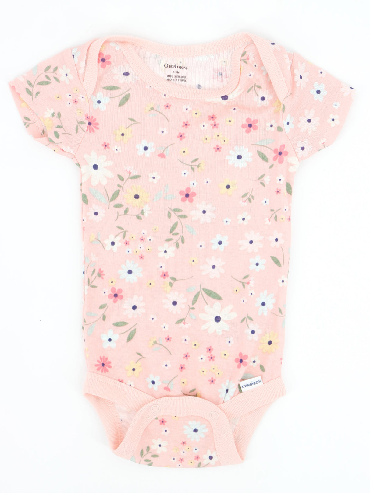 Image for Kid's Girl Floral Printed Bodysuit,Light Pink