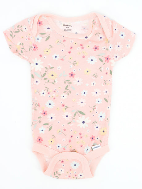 Image for Kid's Girl Floral Printed Bodysuit,Light Pink