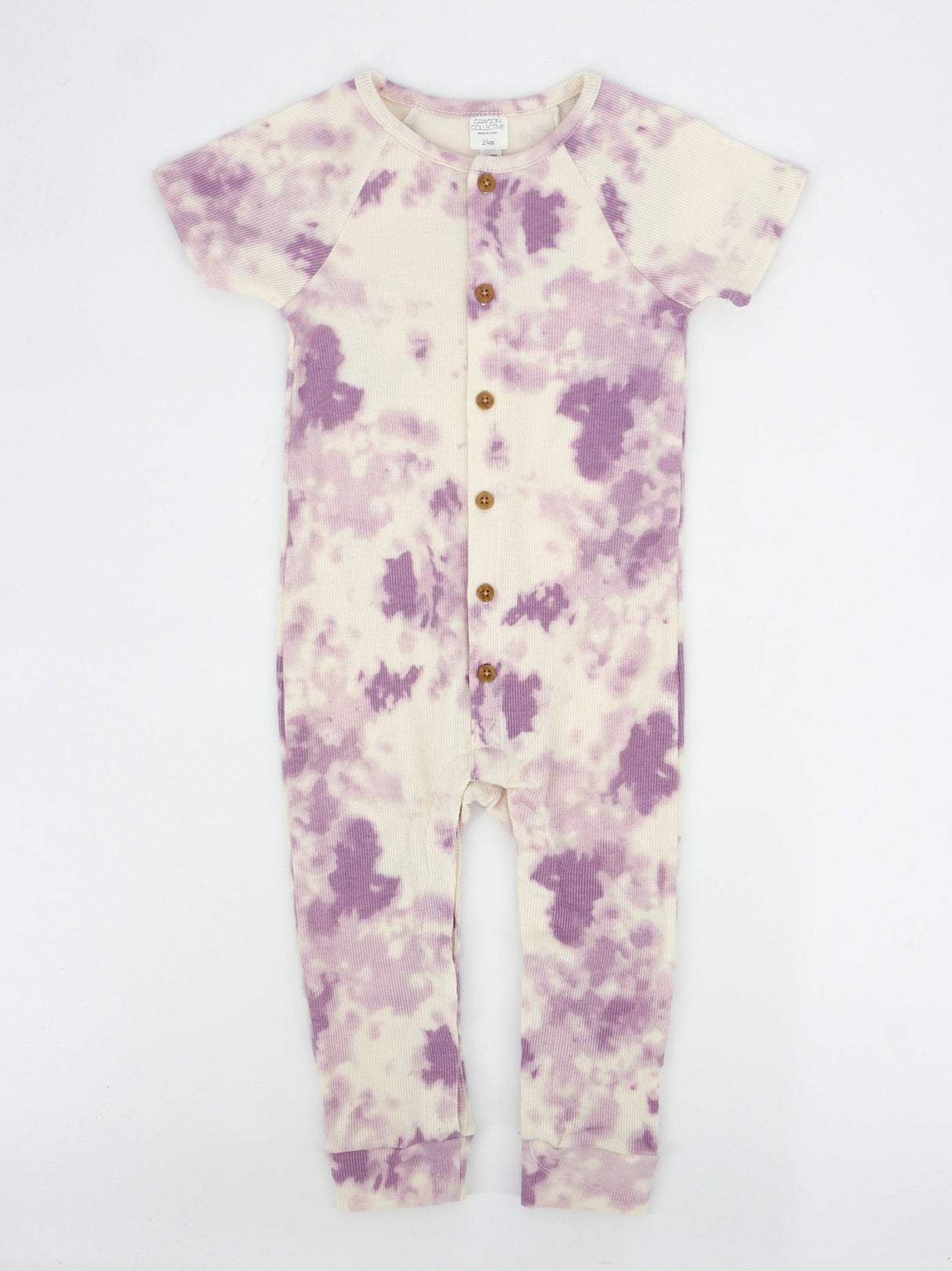 Image for Kid's Girl Ribbed Tie Dye Jumpsuit,Light Purple