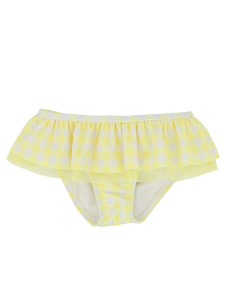 Image for Kid's Girl Ruffled Plaid Bikini Bottom,Yellow