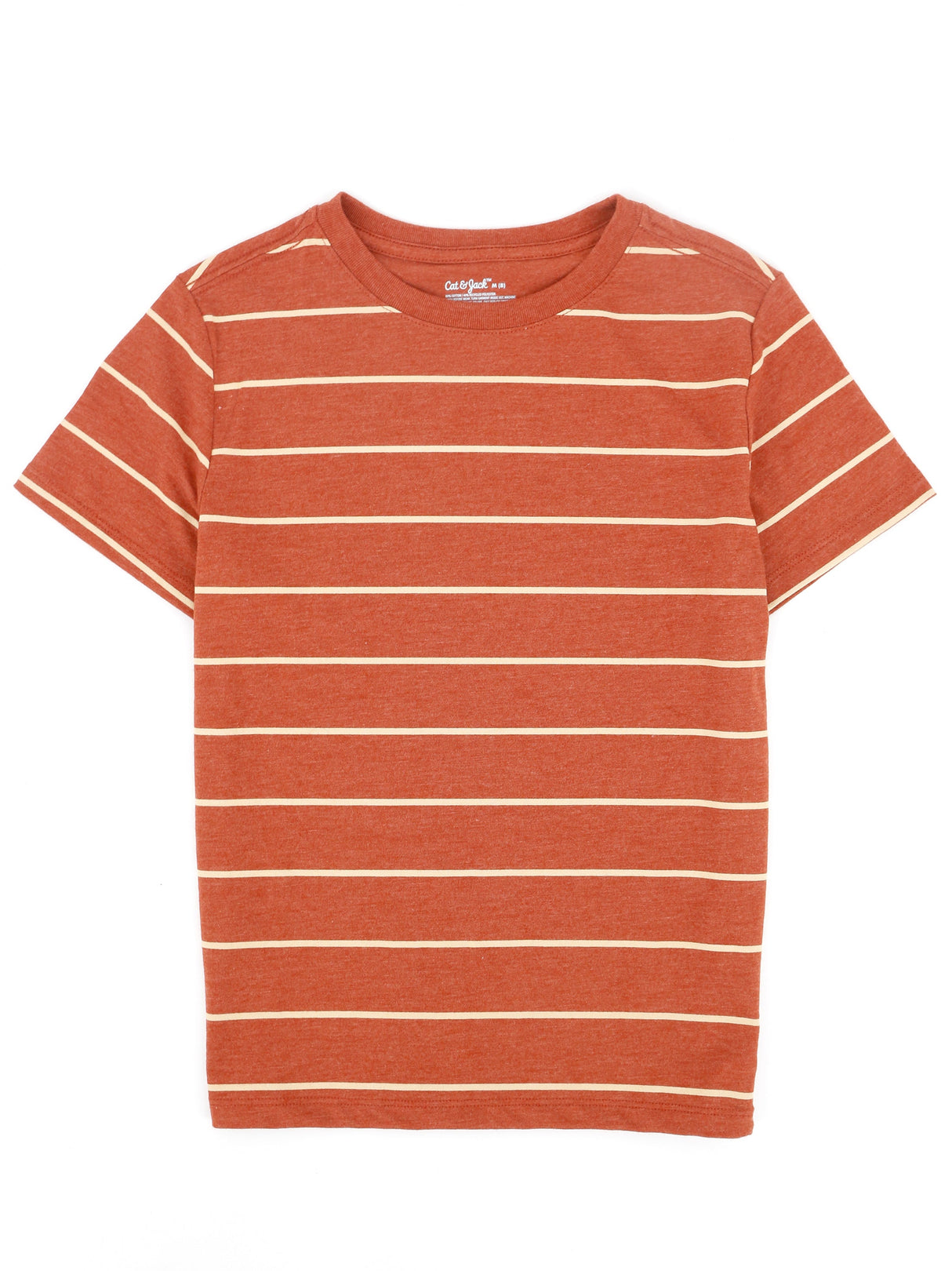 Image for Kid's Boy Striped T-Shirt,Warm Orange