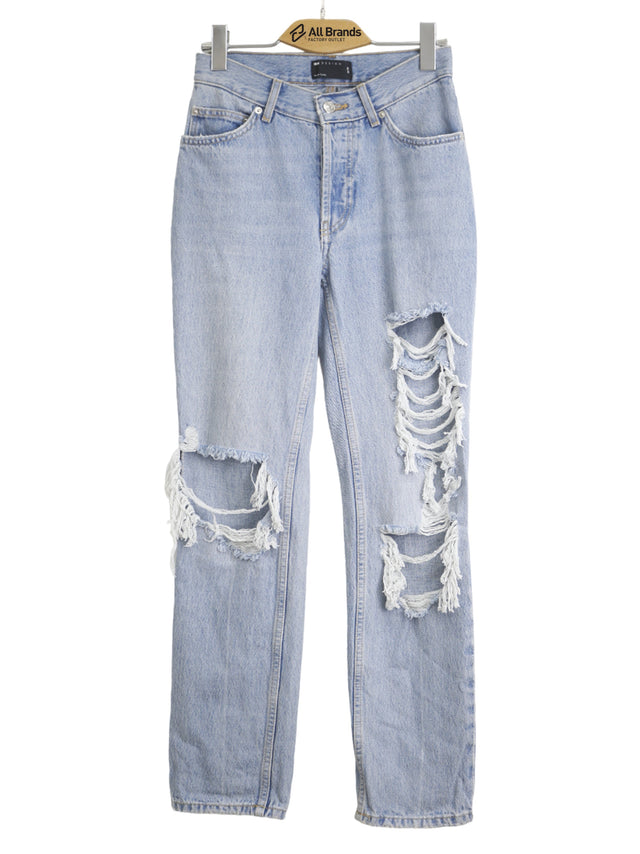 Image for Women's Ripped Washed Jeans,Light Blue