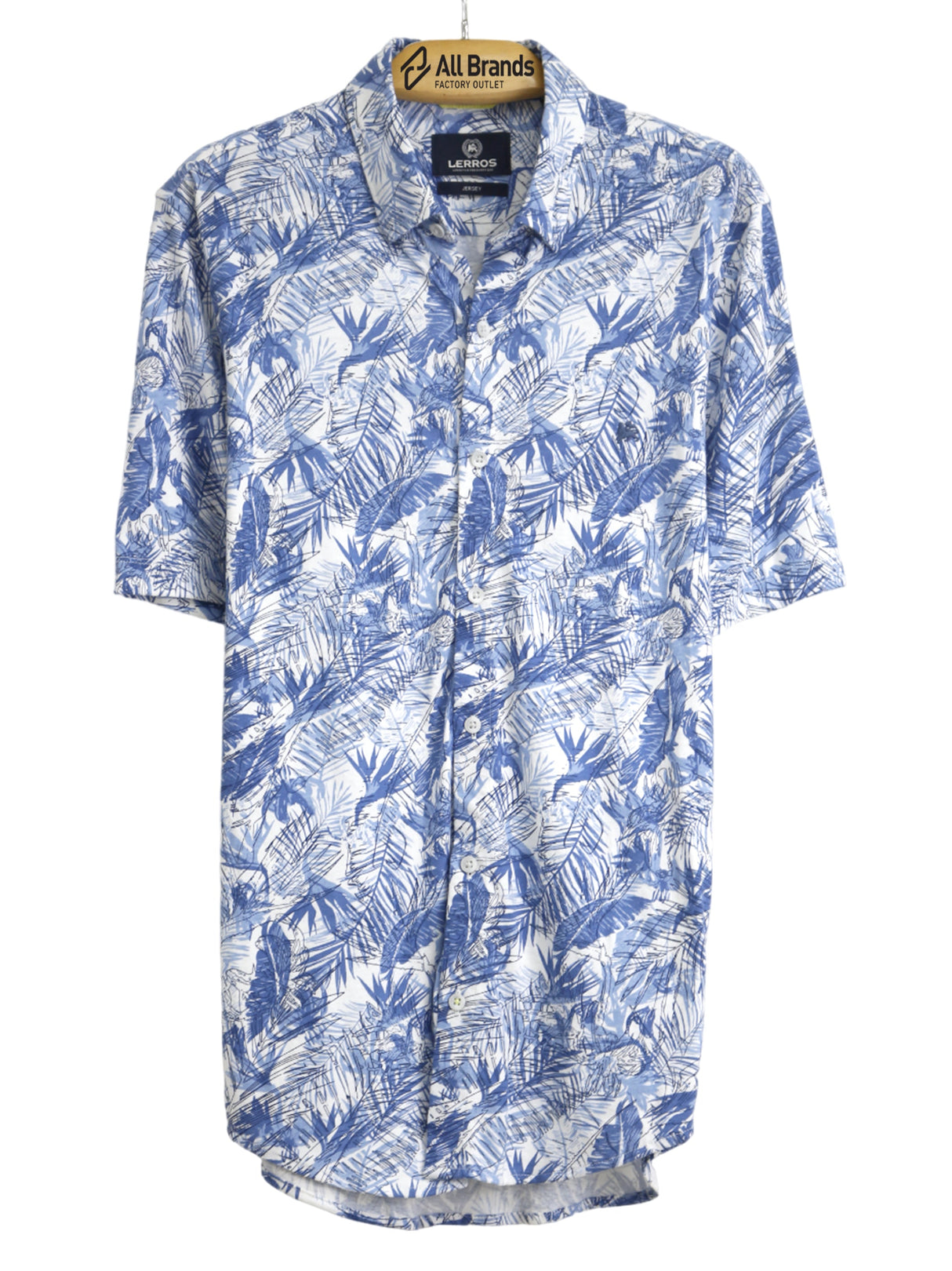 Image for Men's Tropical Printed Chemise,Blue