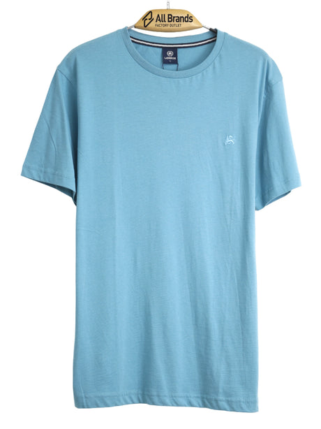 Image for Men's Brand Logo Embroidered T-Shirt,Light Blue