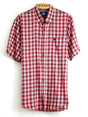 Image for Men's Plaid Chemise,Red