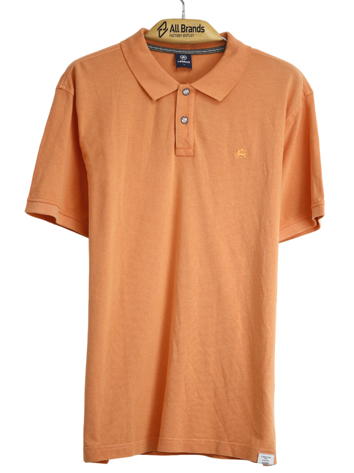 Image for Men's Brand Logo Embroidered Polo Shirt,Orange