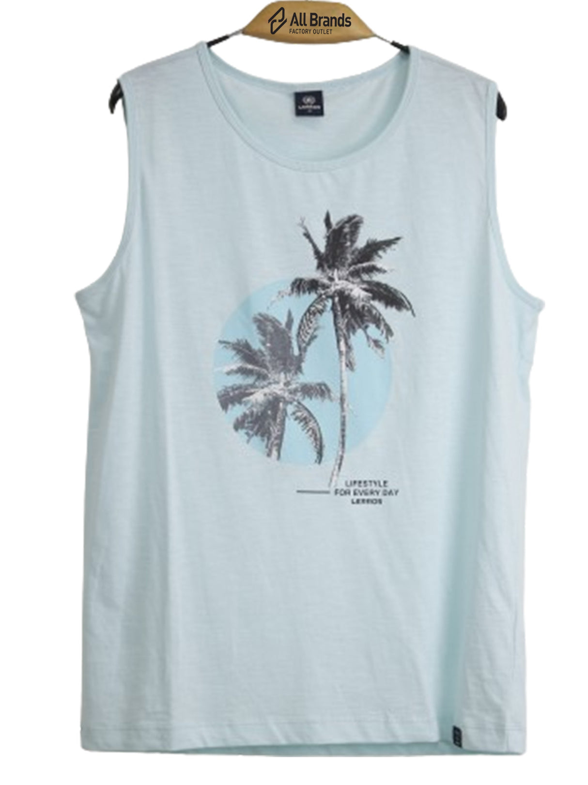 Image for Men's Graphic Printed Tank Top,Light Blue