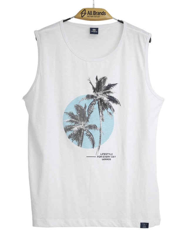 Image for Men's Graphic Printed Tank Top,White