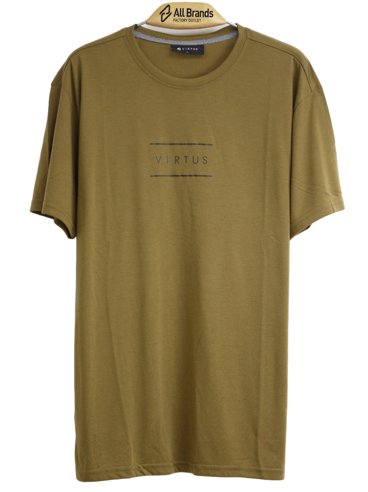 Image for Men's Brand Logo Printed T-Shirt,Olive