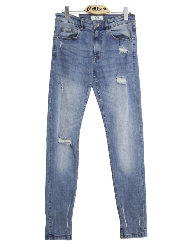 Image for Men's Ripped Washed Jeans,Light Blue