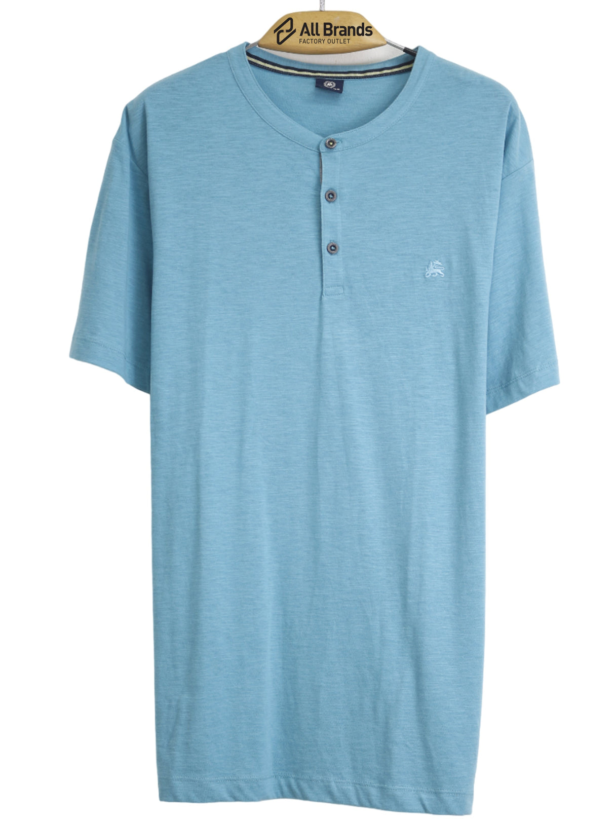 Image for Men's Brand Logo Embroidered Shirt,Light Blue