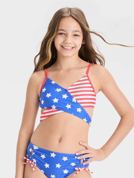 Image for Kid's Girl Graphic Printed Bikini Top,Multi