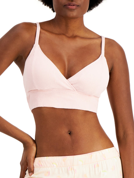 Image for Women's Ribbed Bralette,Light Pink