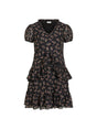 Image for Women's Floral Printed Dress,Black