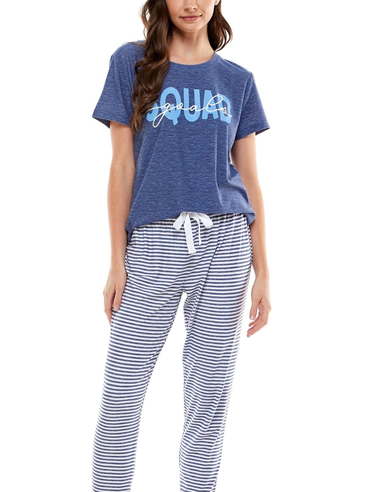 Image for Women's Graphic Printed Sleepwear Top,Blue