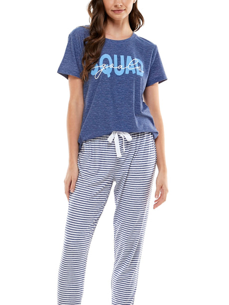 Image for Women's Graphic Printed Sleepwear Top,Blue