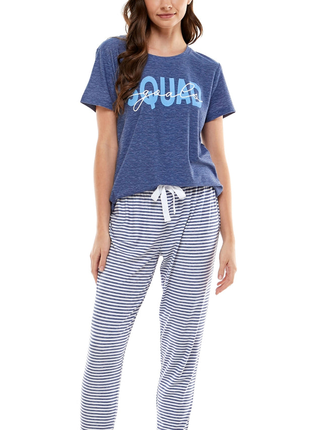 Image for Women's Graphic Printed Sleepwear Top,Blue