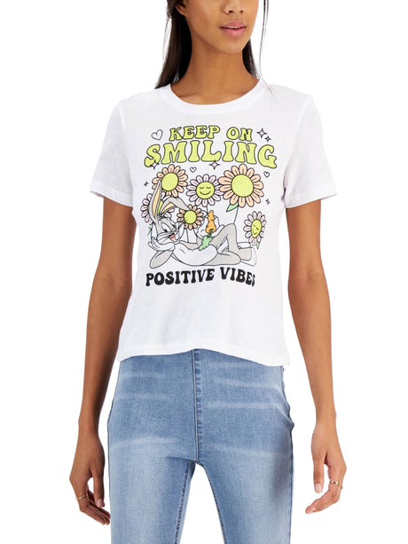 Image for Women's Graphic Printed T-Shirt,White