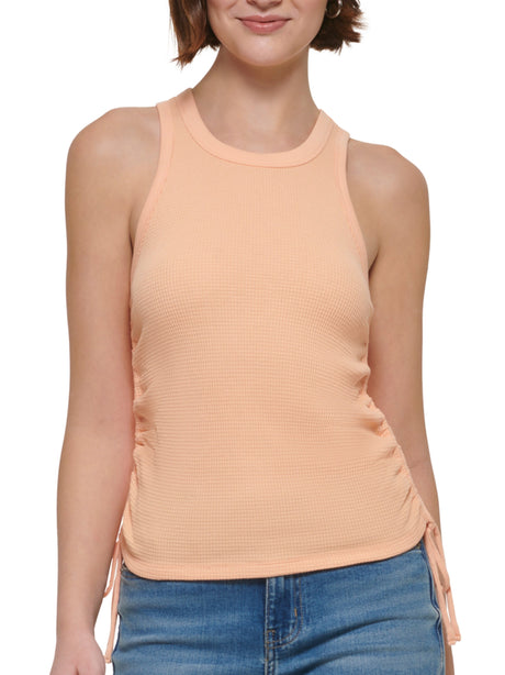 Image for Women's Side-Ruched Tank Top,Light Orange