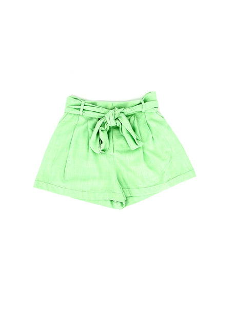 Image for Women's Self Belted Short,Light Green