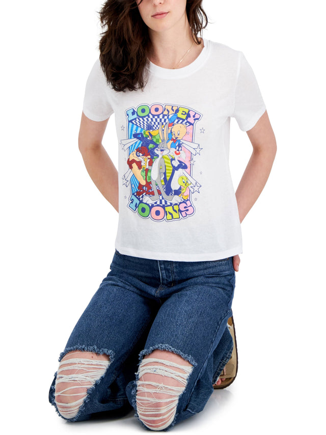 Image for Women's Graphic Printed T-Shirt,White