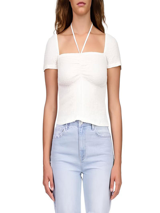 Image for Women's Textured Top,Off White