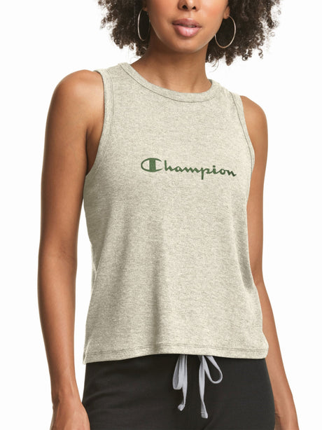 Image for Women's Brand Logo Printed Sport Top,Light Grey