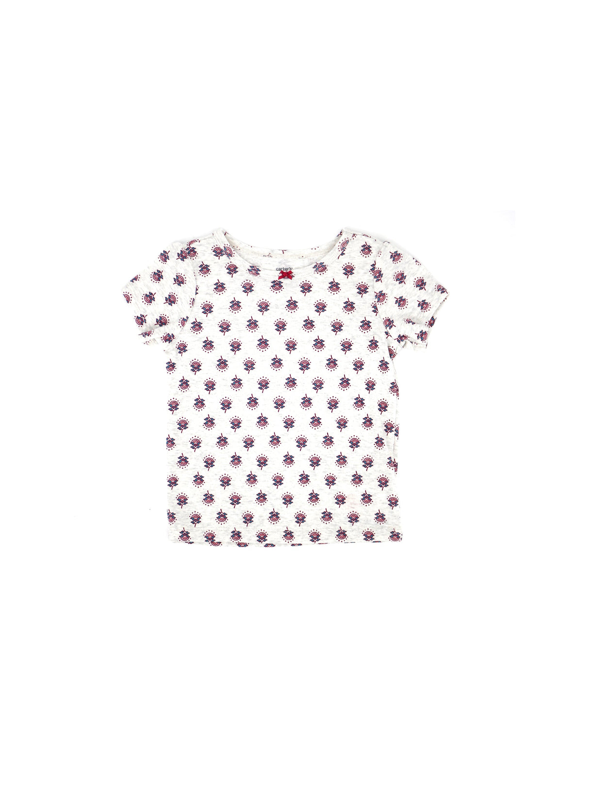 Image for Kid's Girl Floral Printed T-Shirt,Light Grey