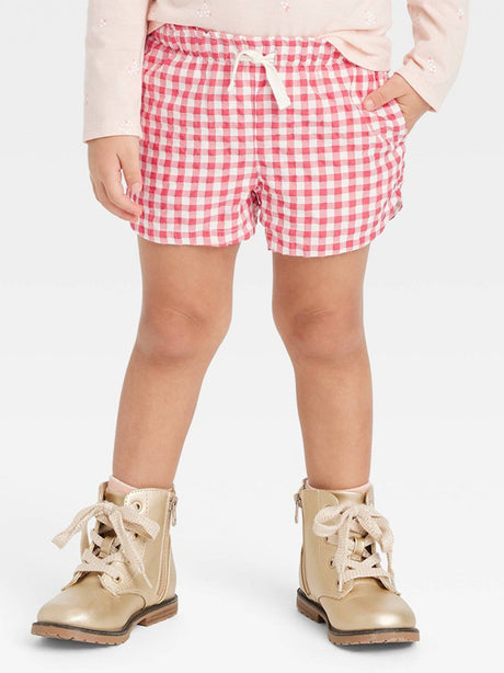 Image for Kids Girl Gingham Check Short,Fuchsia