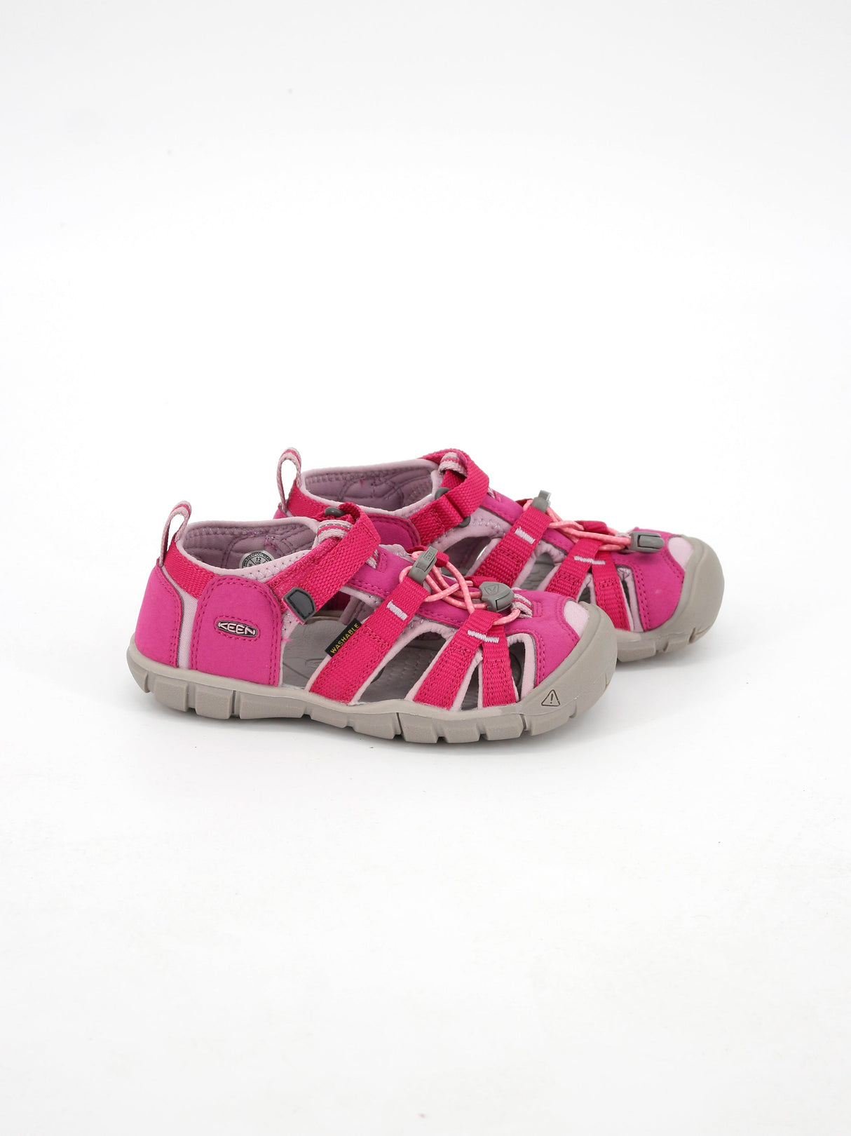 Image for Kids Girl Velcro Closed Toe Sandals,Fuchsia