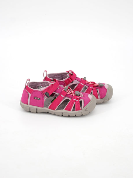 Image for Kids Girl Velcro Closed Toe Sandals,Fuchsia
