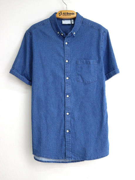 Image for Men's Denim Dress Shirt,Blue