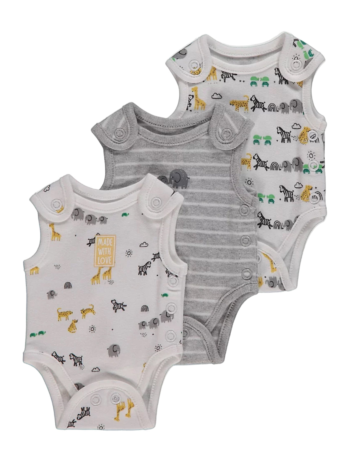 Image for Kids Boy 3 Pieces Printed Bodysuit Set,Multi